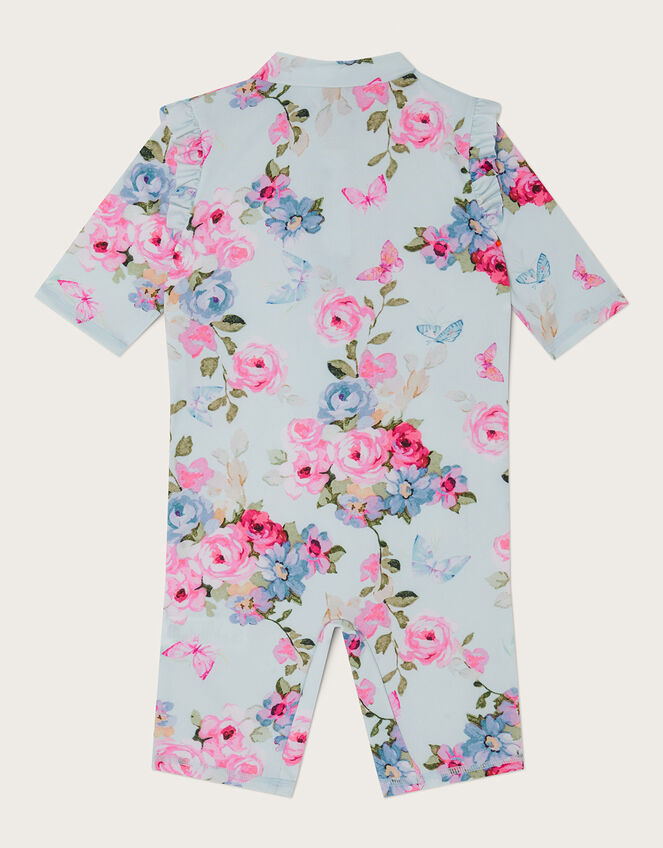 Baby Posey Floral Swimsuit, Green (MINT), large