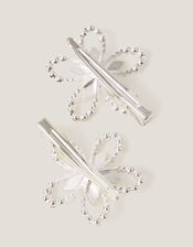 2-Pack Diamant&eacute; Flower Hair Clips, , large