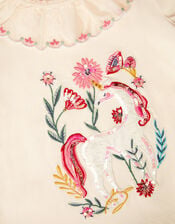 Sequin Unicorn Collar Top, Ivory (IVORY), large