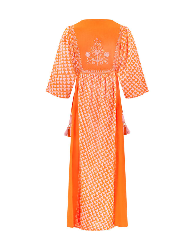 East Mirabelle Batik Maxi Kaftan Dress, Orange (ORANGE), large