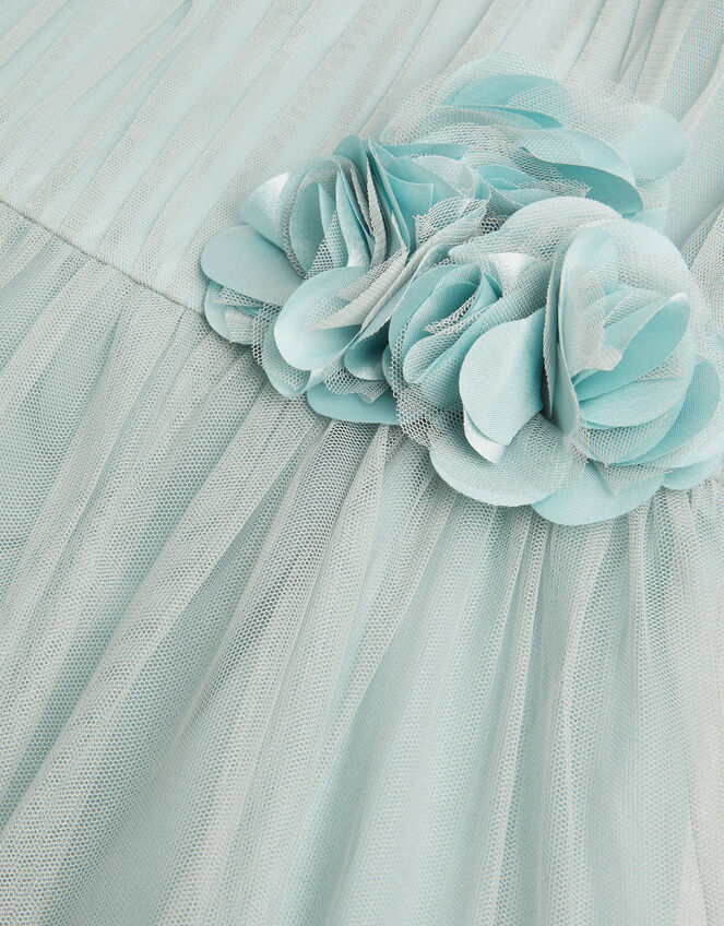 Ruby Asymmetric Flower Tulle Dress, Green (SAGE), large