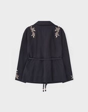 East Esme Embroidered Jacket, Grey (CHARCOAL), large