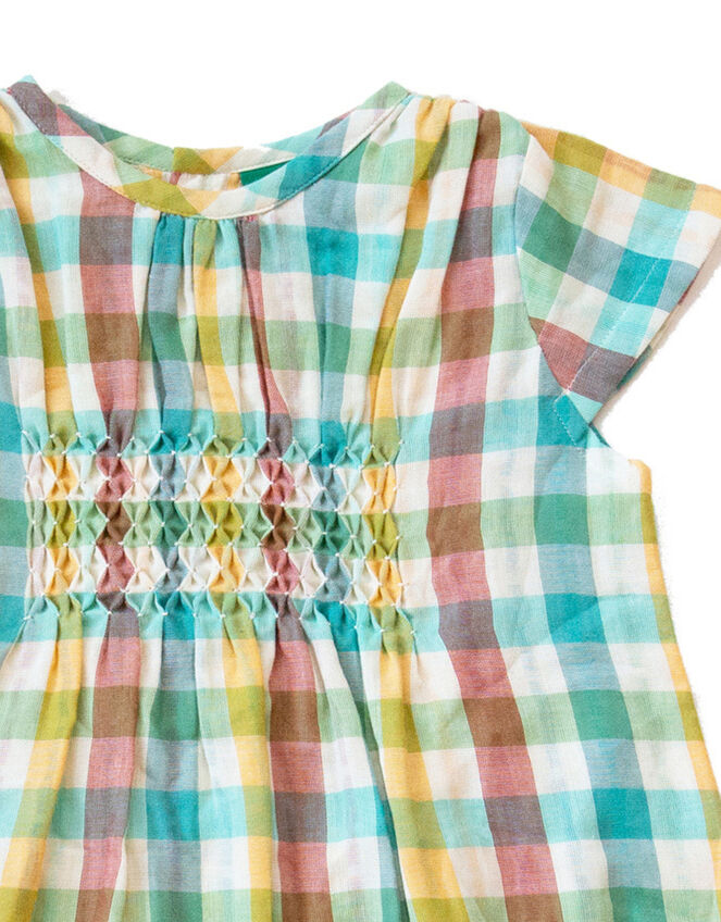 Little Green Radicals Rainbow Smock Dress, Multi (MULTI), large