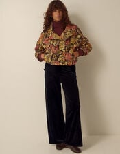 Verna Velvet Wide Leg Trousers, Black (BLACK), large