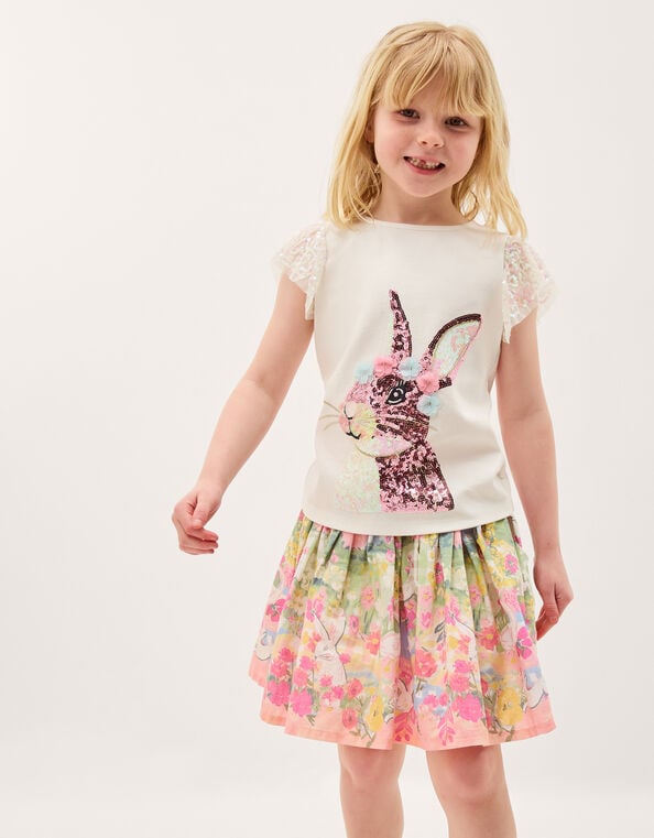 Sequin Bunny T-Shirt, Ivory (IVORY), large