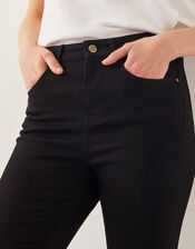 Nadia High-Waisted Skinny Jeans, Black (BLACK), large