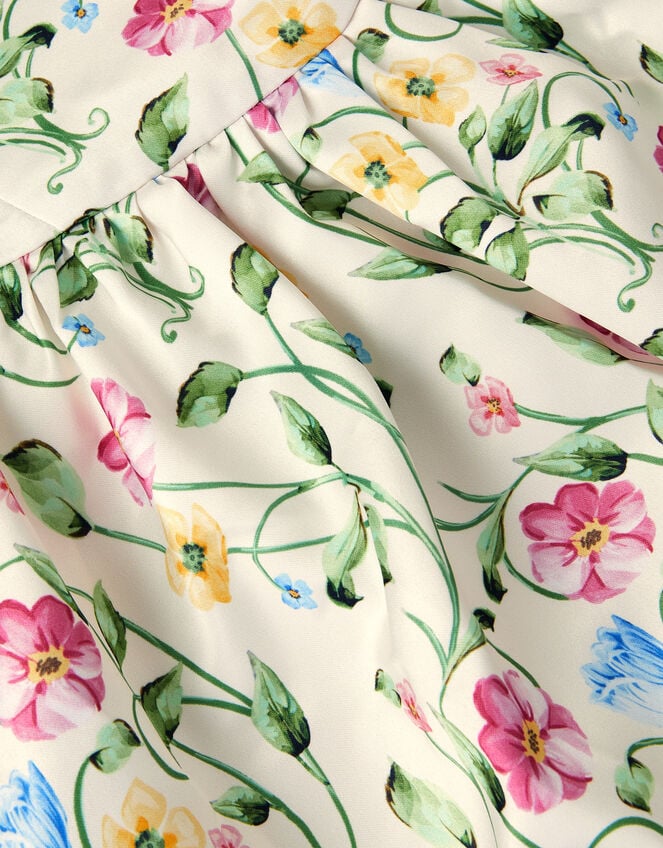 Dancer Floral Basque Party Dress, Multi (MULTI), large