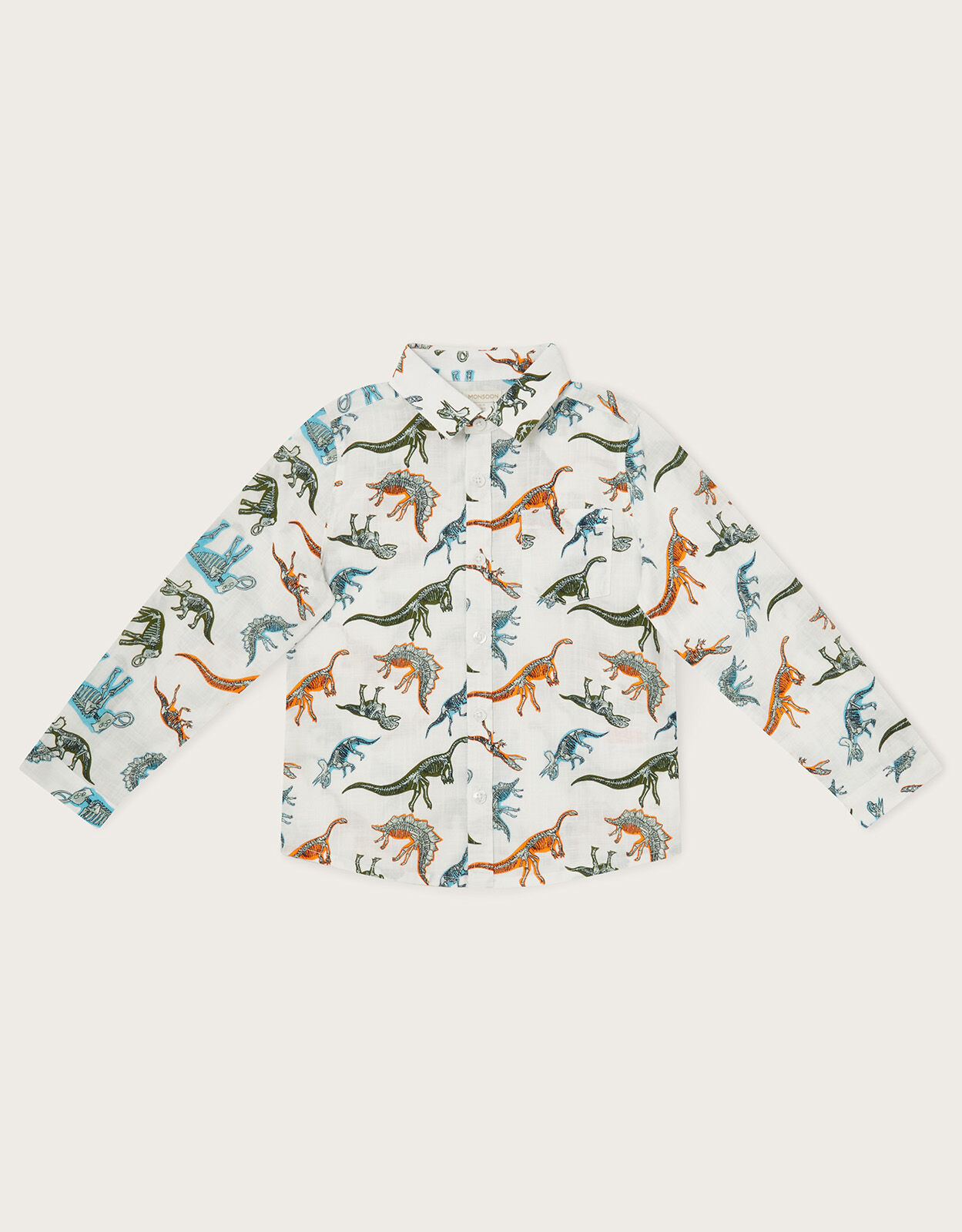 Dinosaur Pocket Shirt Ivory Boys Tops T shirts Monsoon Global