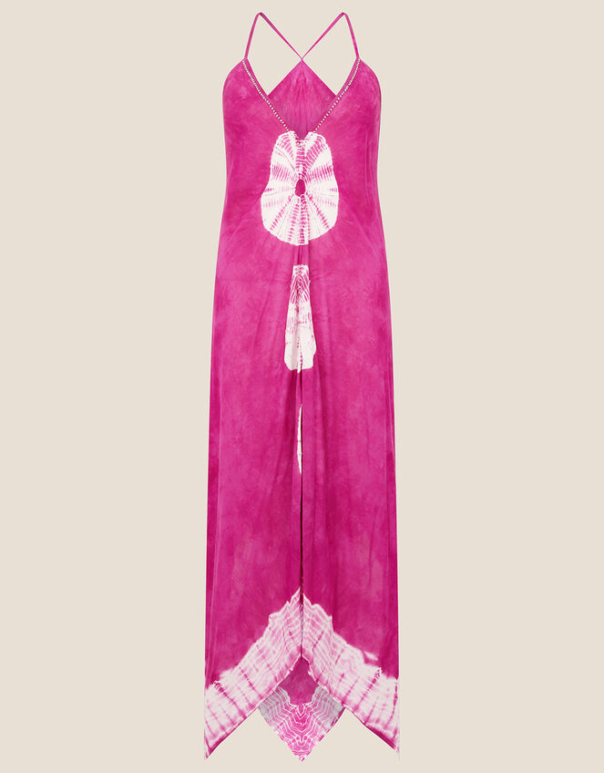Kali Tie-Dye Hanky Hem Dress, Pink (PINK), large