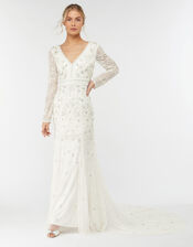 Elizabeth Embellished Wedding Dress, Ivory (IVORY), large