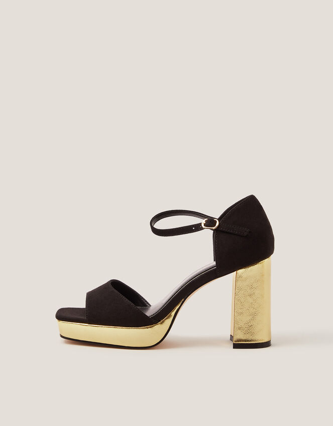 Faith Two Tone Platform Heels, Black (BLACK), large