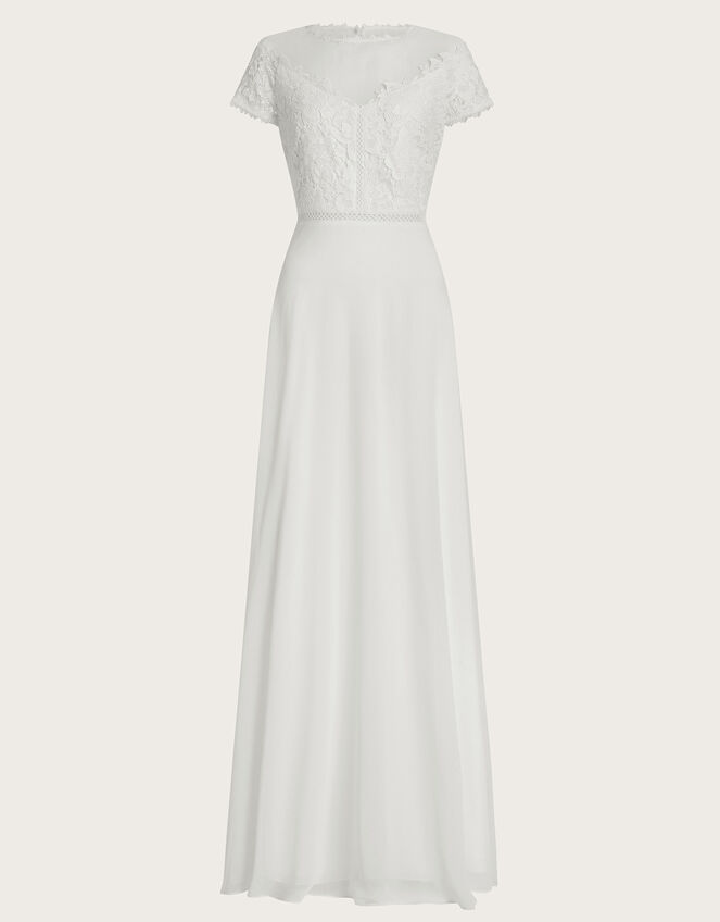 Angela Lace Wedding Dress, Ivory (IVORY), large