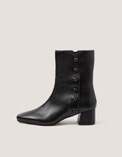 Hettie Leather Ankle Boots, Black (BLACK), large