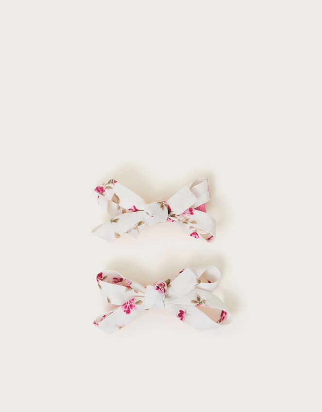 2-Pack Flower Bow Hair Clips, , large