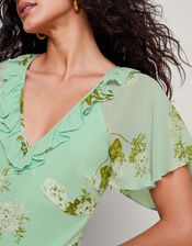Rowena Ruffle Dress, Green (GREEN), large