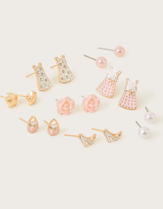 Dress Up Boutique Stud Earrings 8 Pack, , large