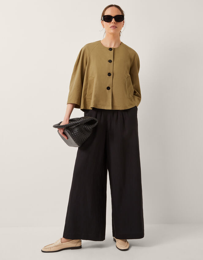 Verity 3/4 Sleeve Swing Jacket, Natural (NATURAL), large