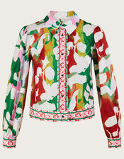 Holden Floral Jersey Jacket with Recycled Polyester, Green (GREEN), large