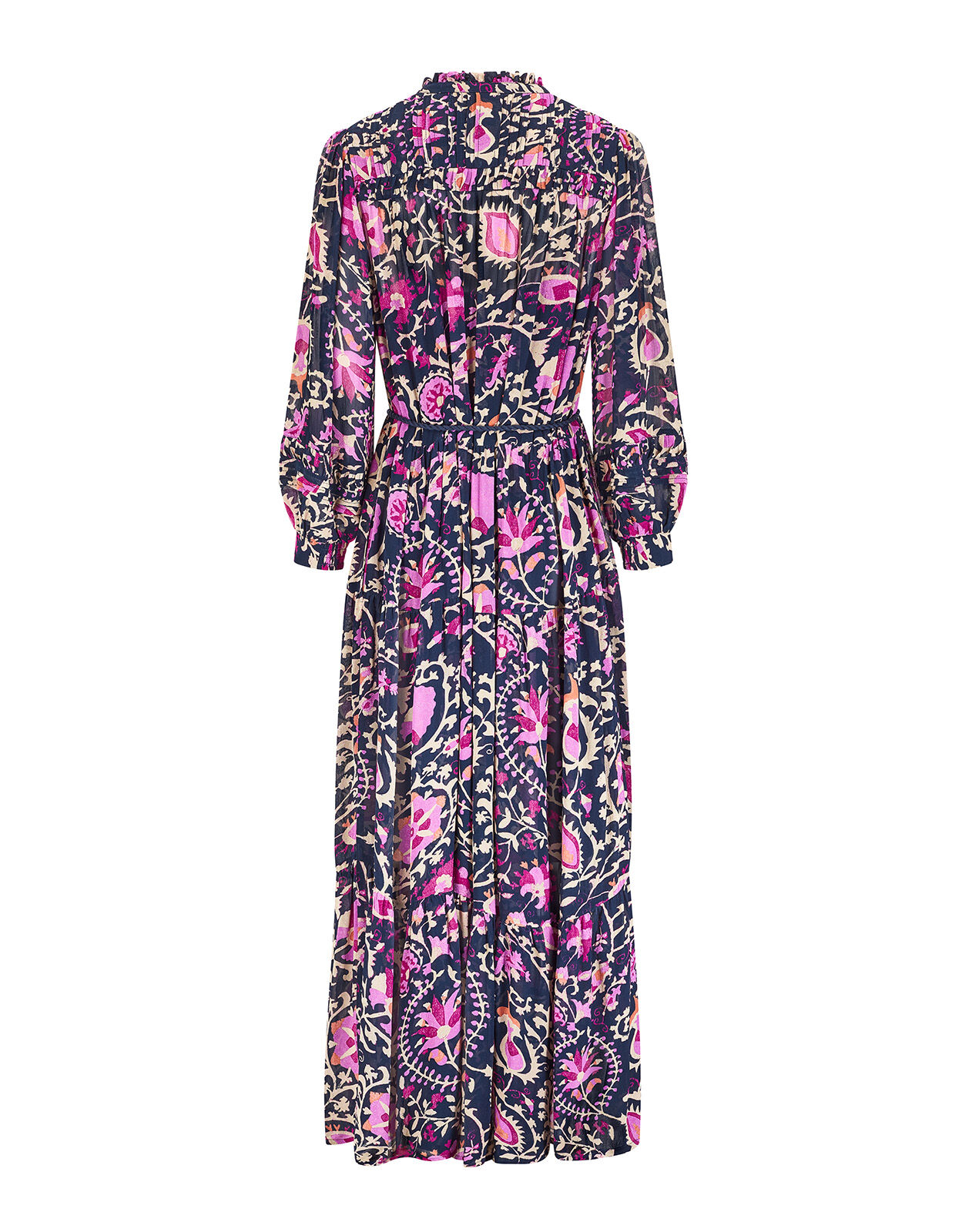 East Print Pintuck Maxi Dress Blue East Print Pintuck Maxi Dress Blue