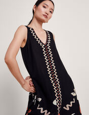 Carlotta Midi Dress, Black (BLACK), large