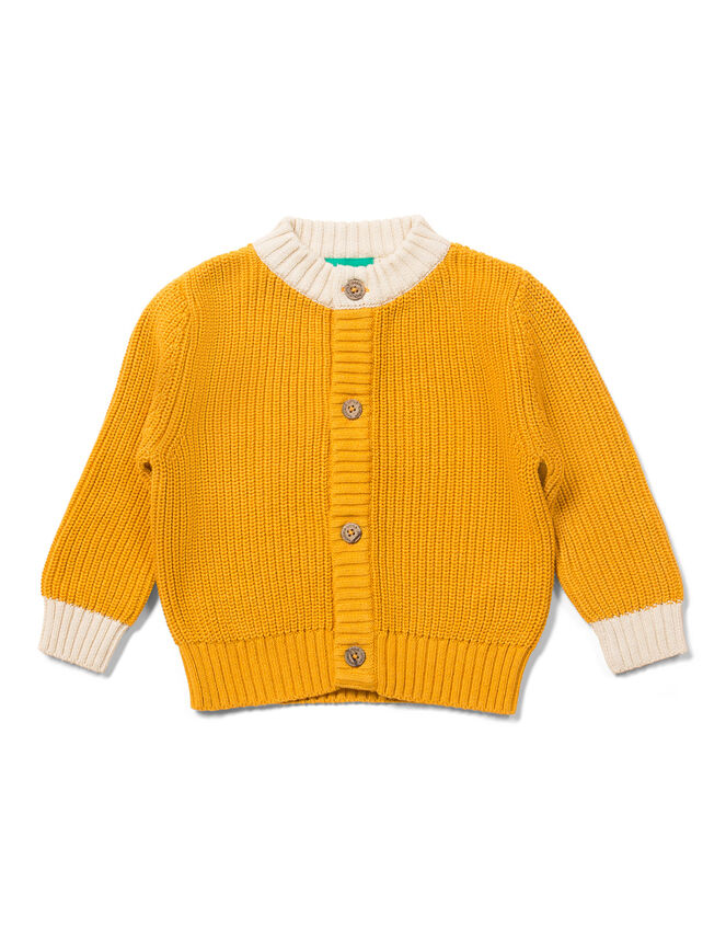 Little Green Radicals Snuggly Cardigan, Gold (GOLD), large
