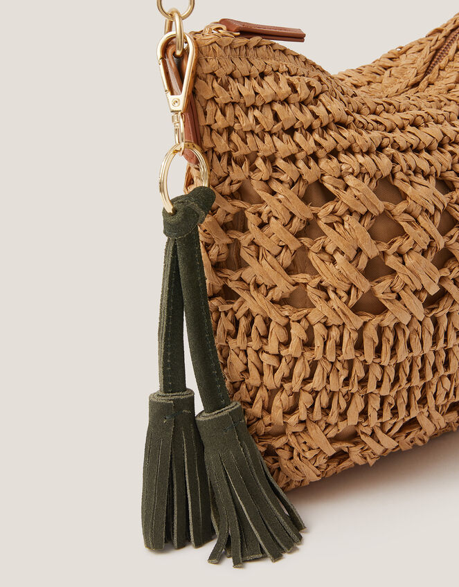 Suede Tassel Bag Charm, , large