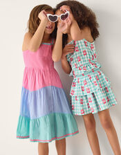 Strappy Colorblock Sundress, Pink (PINK), large