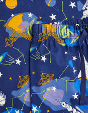 Glow In The Dark Space Print Long Pyjamas Set, Blue (BLUE), large