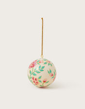 Hand Painted Floral Bauble, Pink (PINK), large