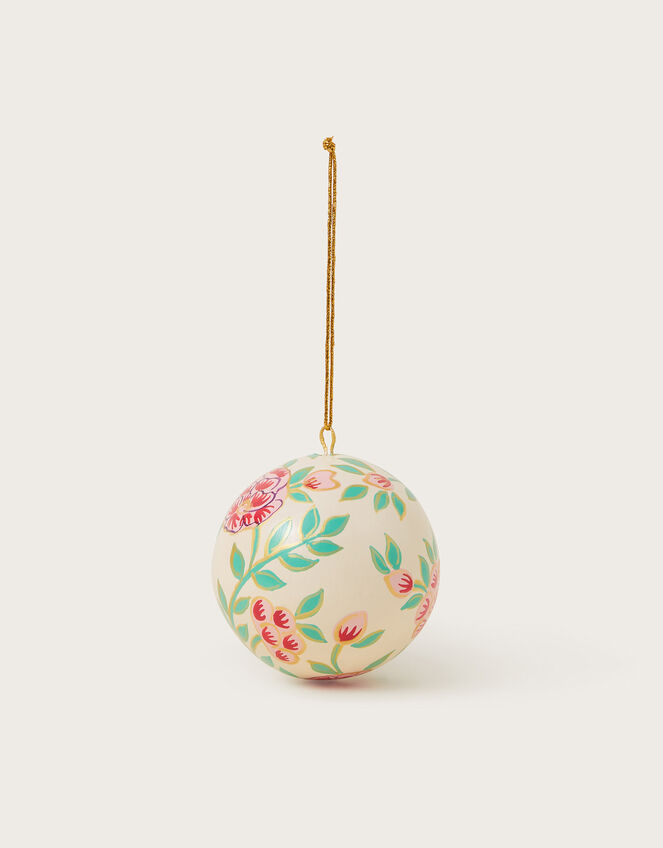 Hand Painted Floral Bauble, Pink (PINK), large