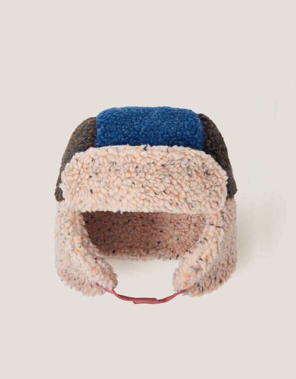 Colourblock Borg Trapper Hat, Multi (MULTI), large