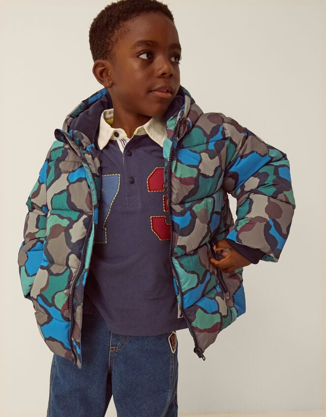 Water-Resistant Camo Puffer Jacket, Multi (MULTI), large