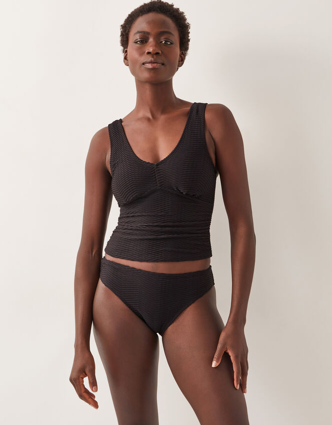 Alicia Rib Tankini Top, Black (BLACK), large
