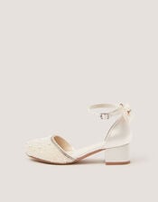 Pearl Embellished Two Part Heels, Ivory (IVORY), large