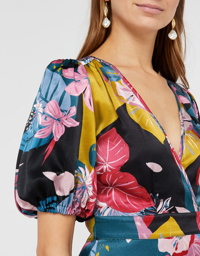 Rhi Rhi Printed Tea Dress, Teal (TEAL), large