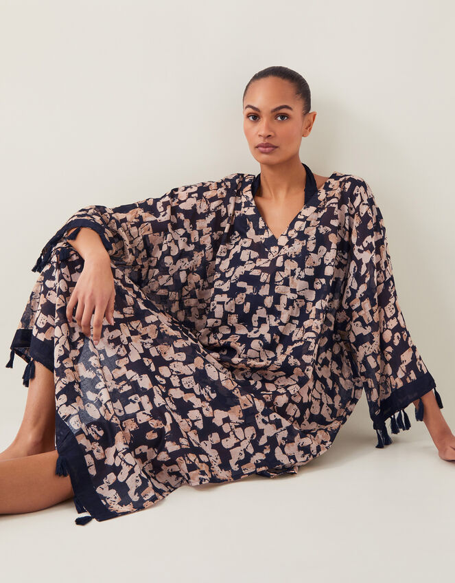 Alwena Block Print Kaftan Dress, , large