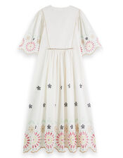 Scotch and Soda Broderie Maxi Dress, White (WHITE), large