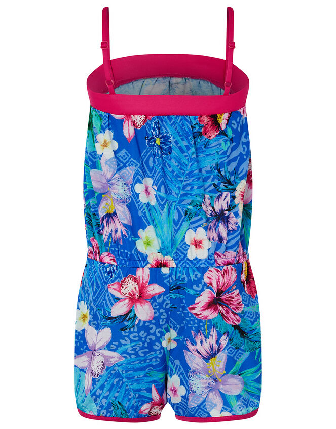 Tikito Floral Playsuit, Blue (BLUE), large