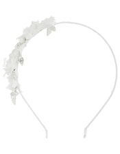 Lorna Lacey Floral Headband with Diamantes, , large