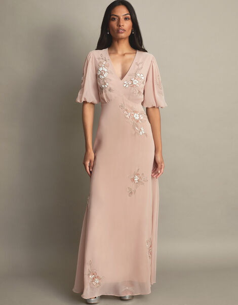August Embellished Maxi Dress Pink, Pink (BLUSH), large