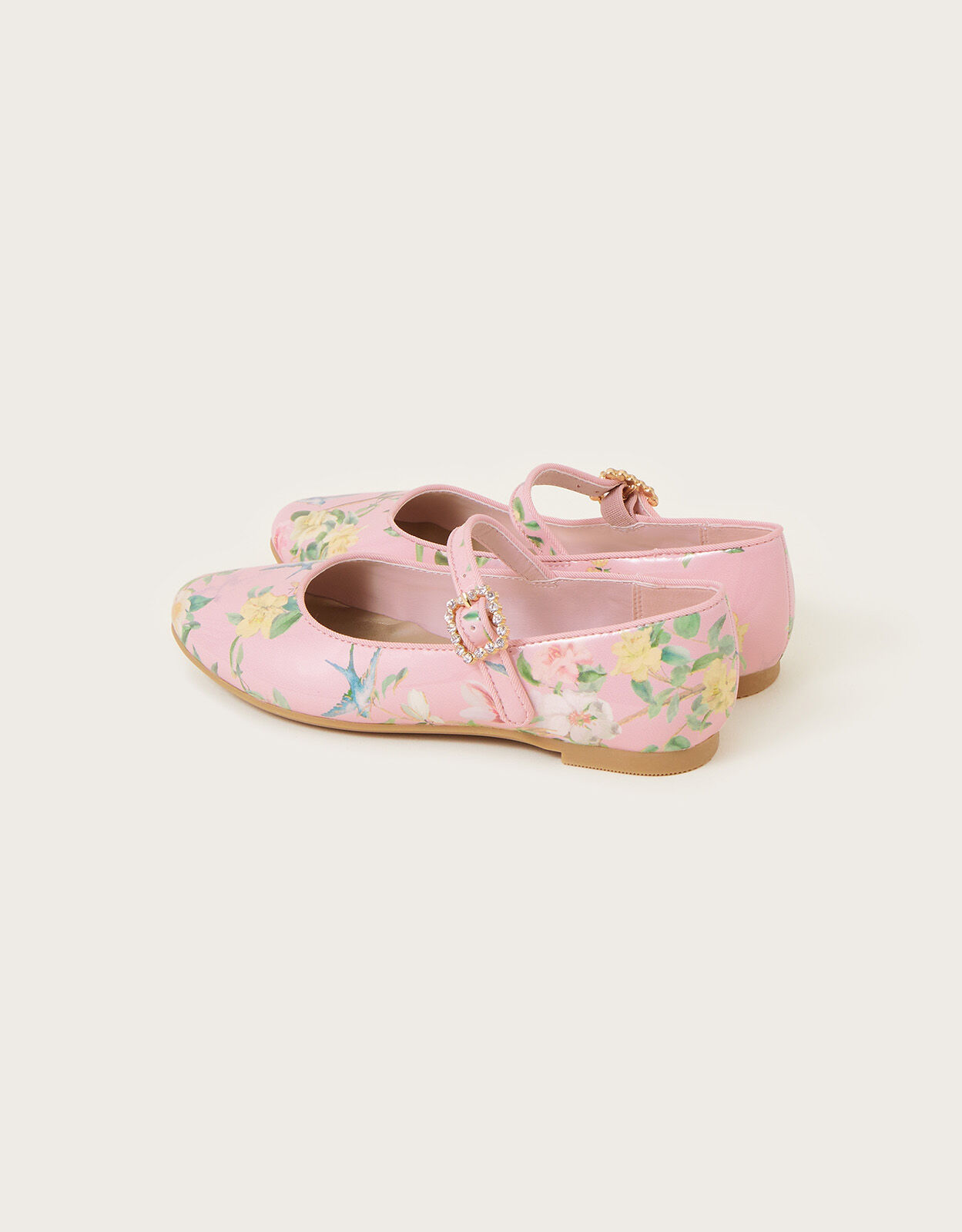 Pink floral flats on sale