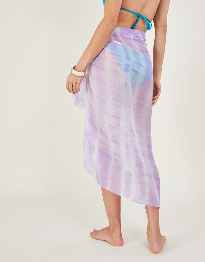 Tie Dye Tassel Silk Sarong, , large