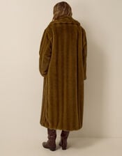 Winona Faux Fur Coat, Brown (CHOCOLATE), large
