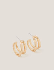 Sculptural Cut Out Hoop Earrings, , large