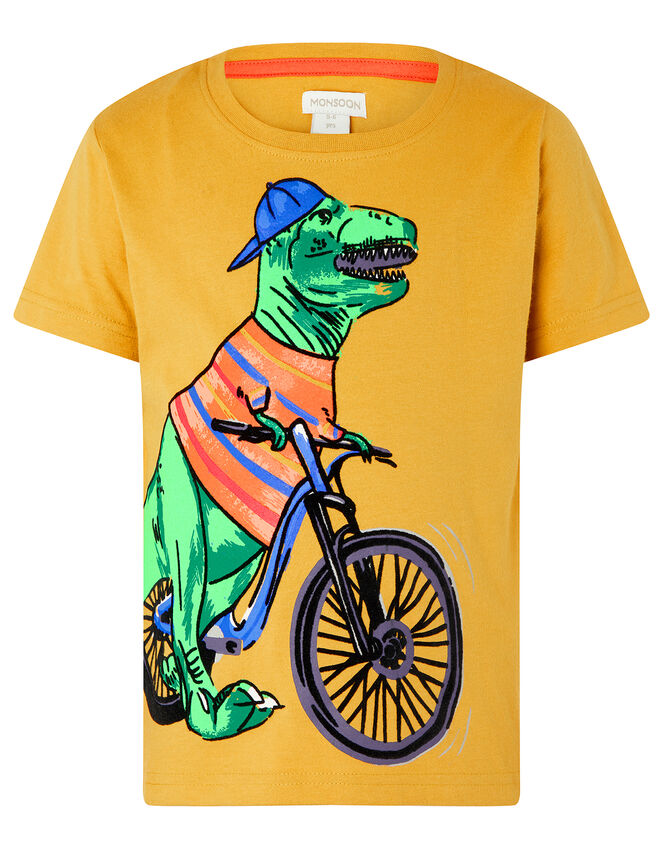Rex Dinosaur T-shirt, Yellow (MUSTARD), large