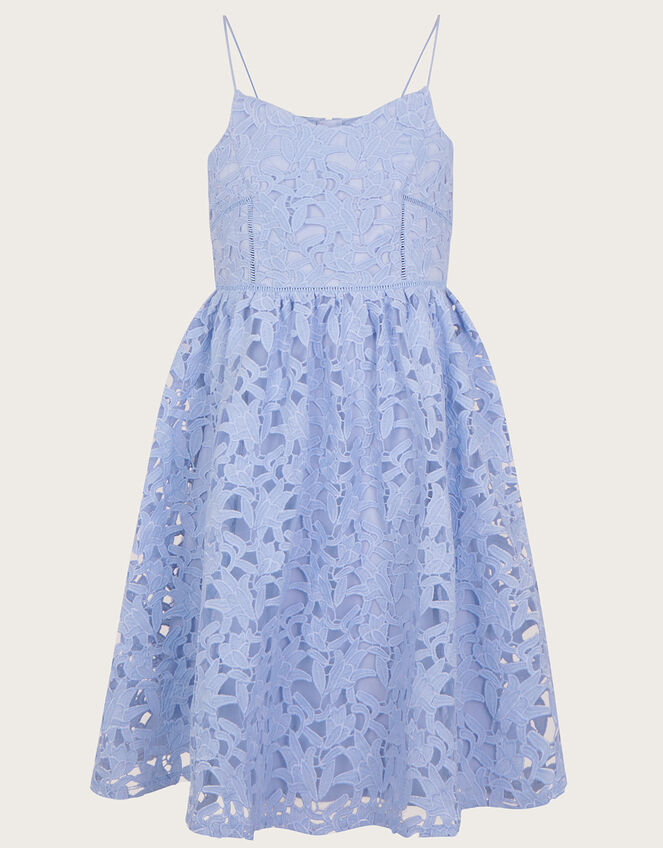 Corded Lace Prom Dress, Blue (PALE BLUE), large