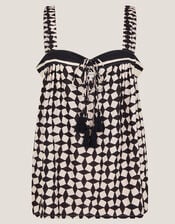 Geena Geometric Print Cami Top, Black (BLACK), large