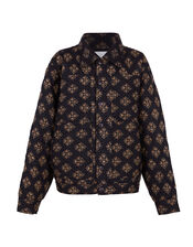 Antik Batik Chino Oversized Floral Quilted Jacket, Black (BLACK), large