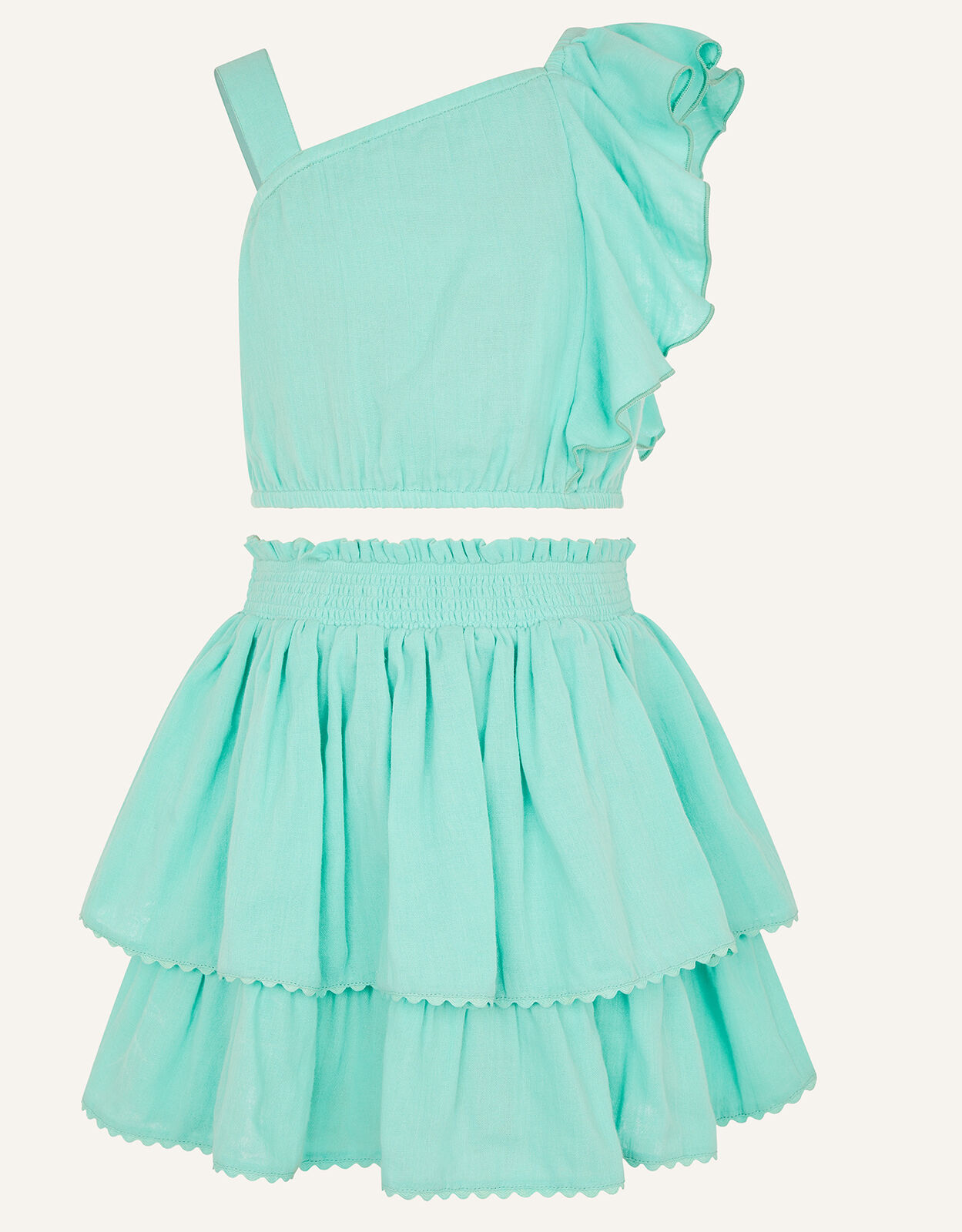 frill top and skirt