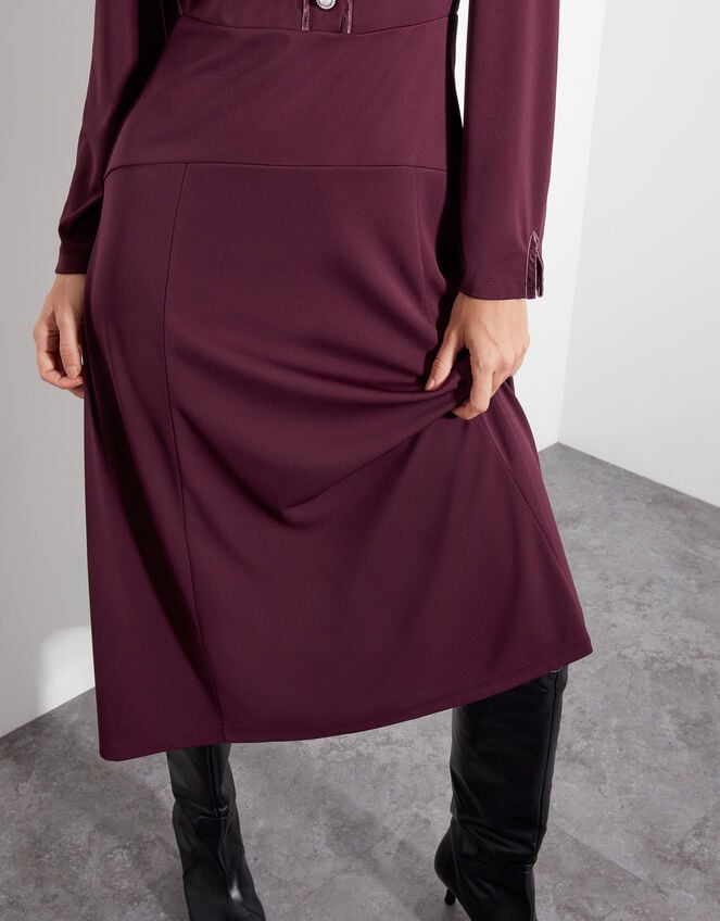 Jade Jersey Shirt Dress, Red (RED), large